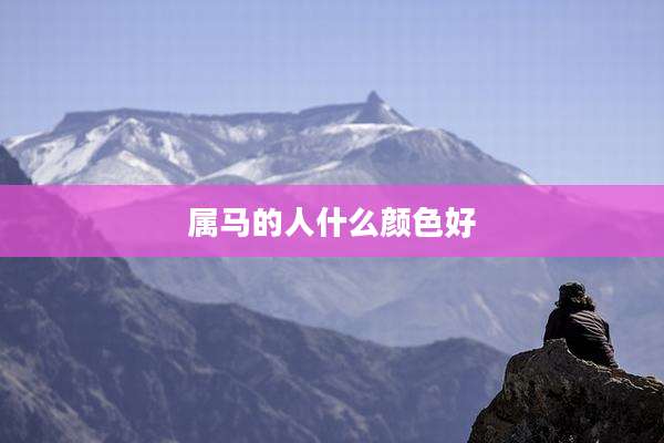 属马的人什么颜色好