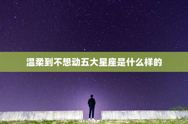 温柔到不想动五大星座是什么样的