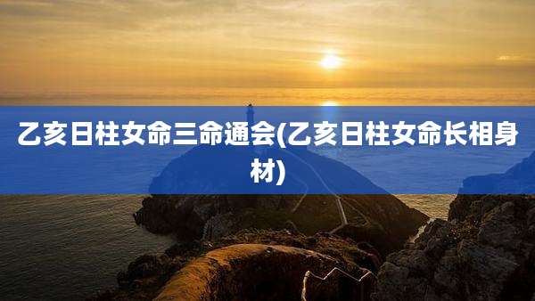 乙亥日柱女命三命通会(乙亥日柱女命长相身材)