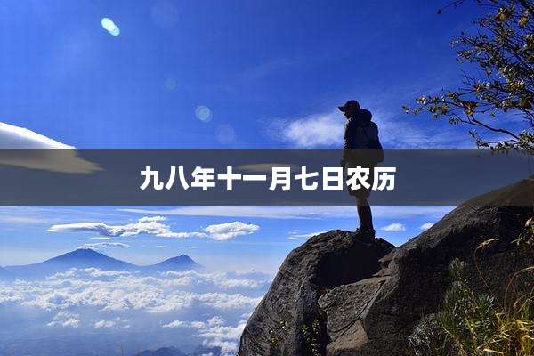 九八年十一月七日农历