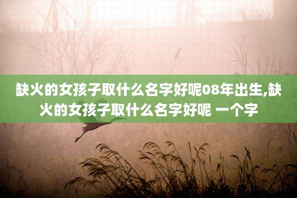 缺火的女孩子取什么名字好呢08年出生,缺火的女孩子取什么名字好呢 一个字