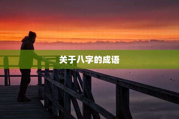 关于八字的成语