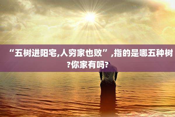“五树进阳宅,人穷家也败”,指的是哪五种树?你家有吗?