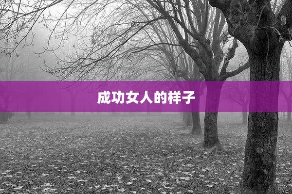 成功女人的样子