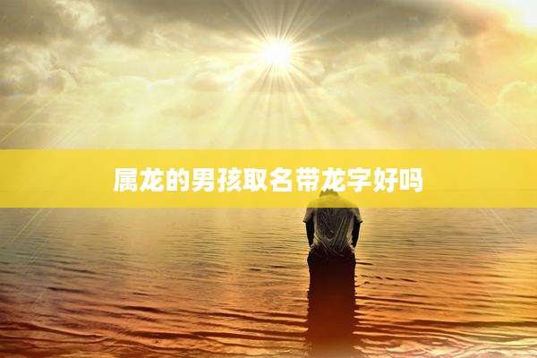 属龙的男孩取名带龙字好吗