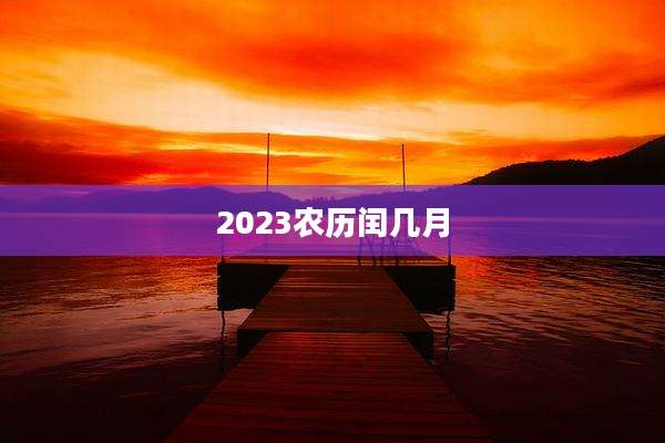 2023农历闰几月