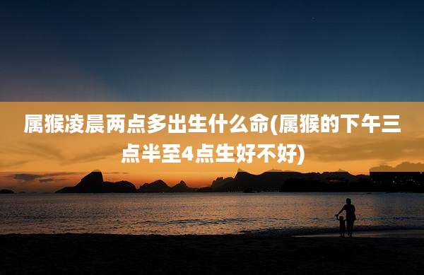 属猴凌晨两点多出生什么命(属猴的下午三点半至4点生好不好)
