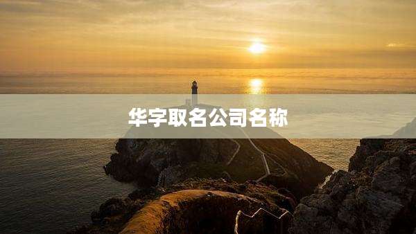 华字取名公司名称