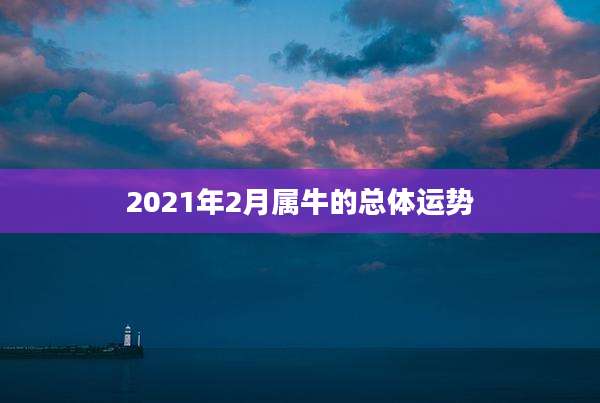 2021年2月属牛的总体运势