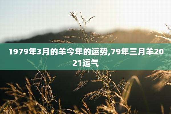 1979年3月的羊今年的运势,79年三月羊2021运气