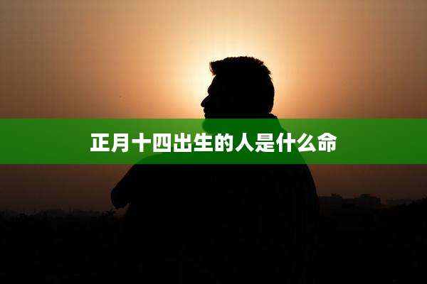 正月十四出生的人是什么命
