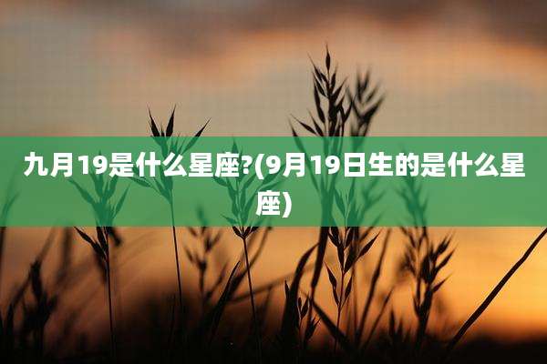 九月19是什么星座?(9月19日生的是什么星座)