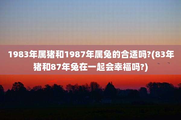 1983年属猪和1987年属兔的合适吗?(83年猪和87年兔在一起会幸福吗?)