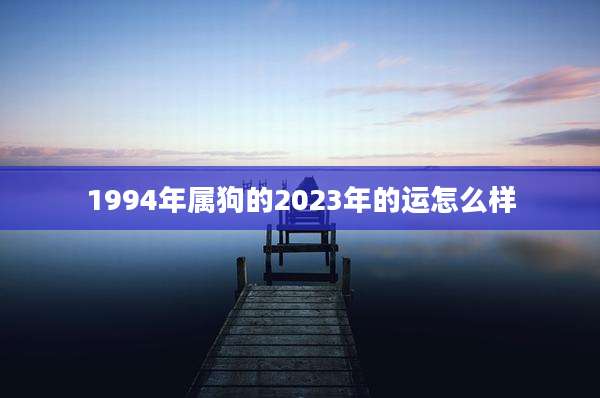 1994年属狗的2023年的运怎么样