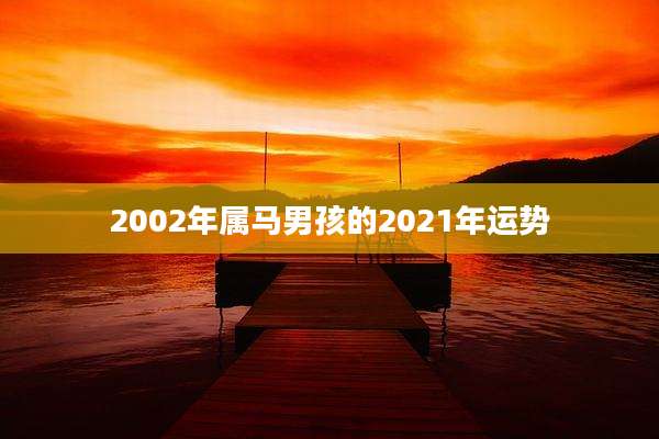 2002年属马男孩的2021年运势