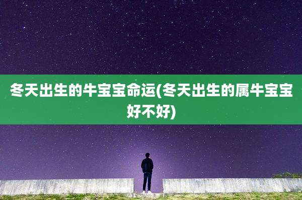 冬天出生的牛宝宝命运(冬天出生的属牛宝宝好不好)