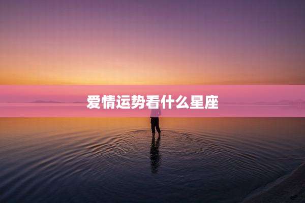 爱情运势看什么星座