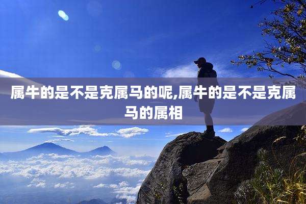 属牛的是不是克属马的呢,属牛的是不是克属马的属相