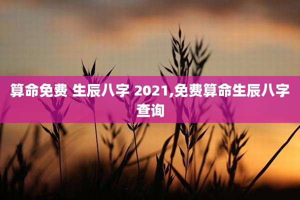 算命免费 生辰八字 2021,免费算命生辰八字查询