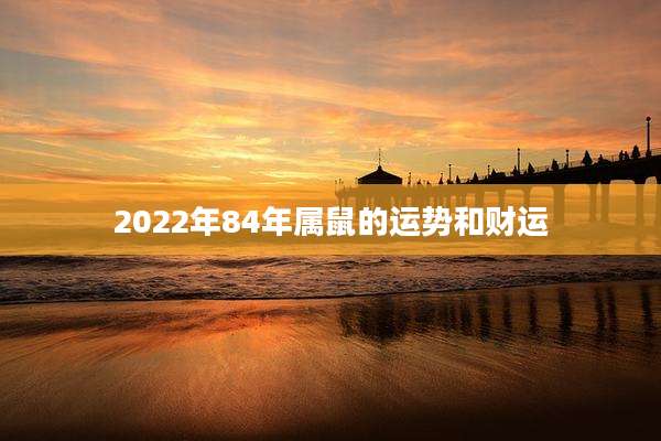 2022年84年属鼠的运势和财运