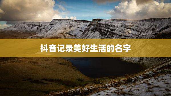 抖音记录美好生活的名字