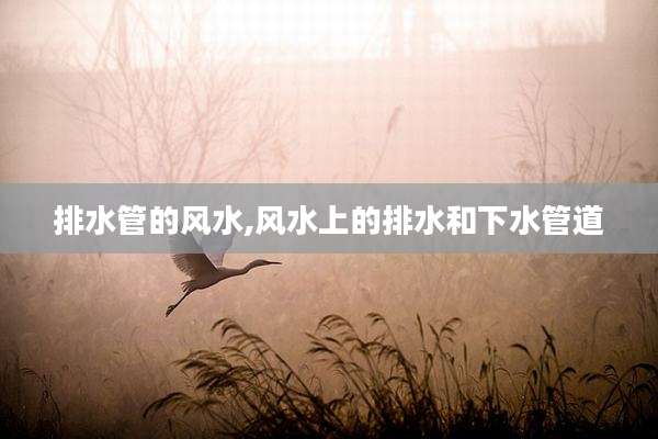 排水管的风水,风水上的排水和下水管道