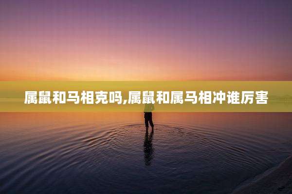 属鼠和马相克吗,属鼠和属马相冲谁厉害