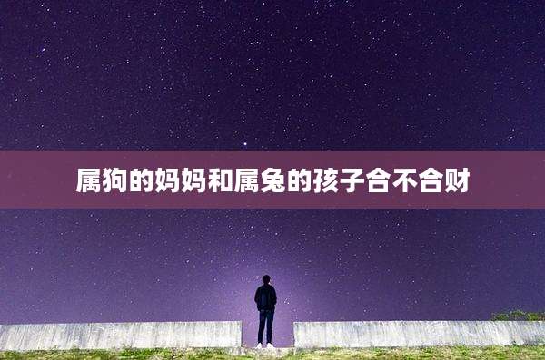 属狗的妈妈和属兔的孩子合不合财