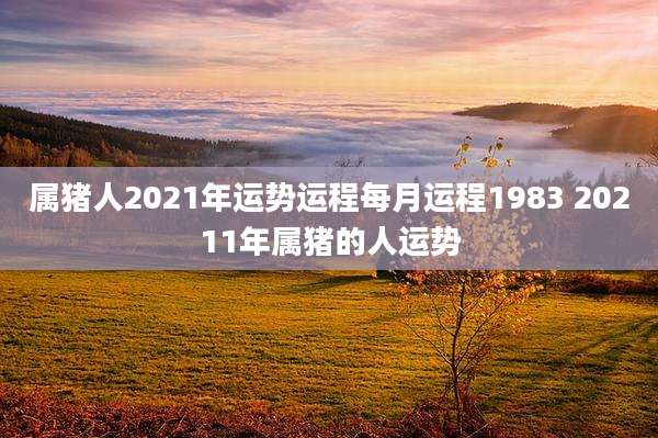 属猪人2021年运势运程每月运程1983 20211年属猪的人运势