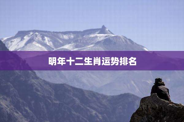 明年十二生肖运势排名
