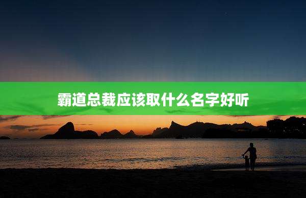 霸道总裁应该取什么名字好听