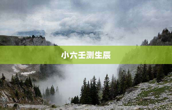 小六壬测生辰