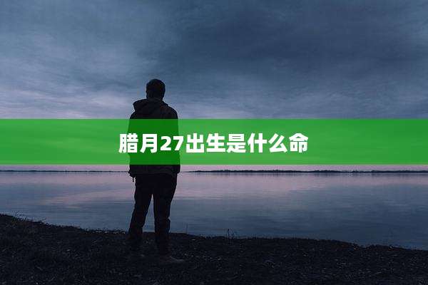 腊月27出生是什么命