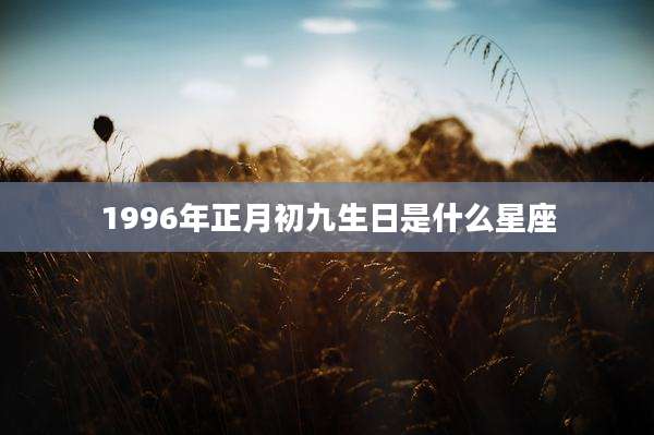 1996年正月初九生日是什么星座