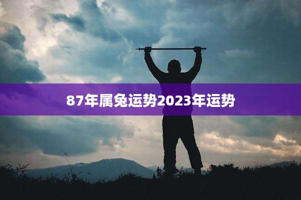 87年属兔运势2023年运势