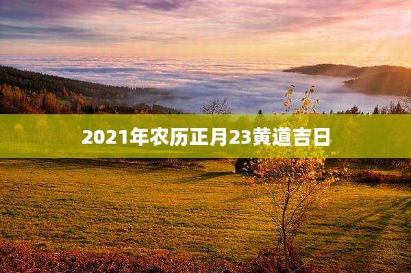 2021年农历正月23黄道吉日