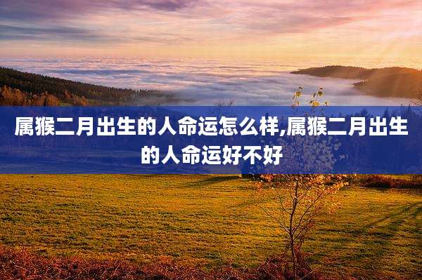 属猴二月出生的人命运怎么样,属猴二月出生的人命运好不好