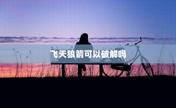 飞天狼箭可以破解吗