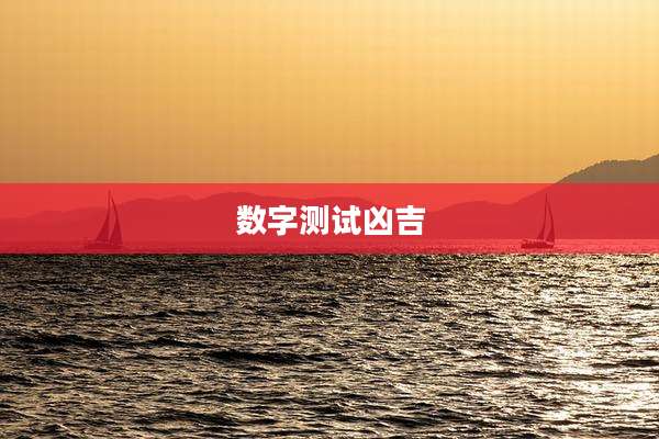 数字测试凶吉