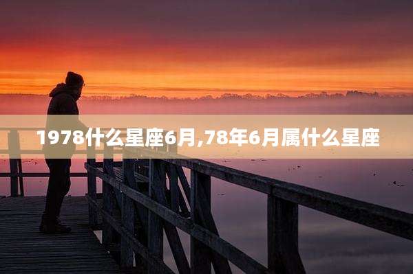 1978什么星座6月,78年6月属什么星座