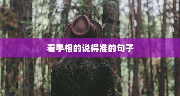 看手相的说得准的句子