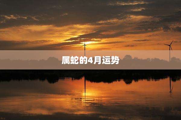 属蛇的4月运势
