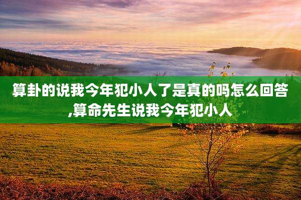 算卦的说我今年犯小人了是真的吗怎么回答,算命先生说我今年犯小人