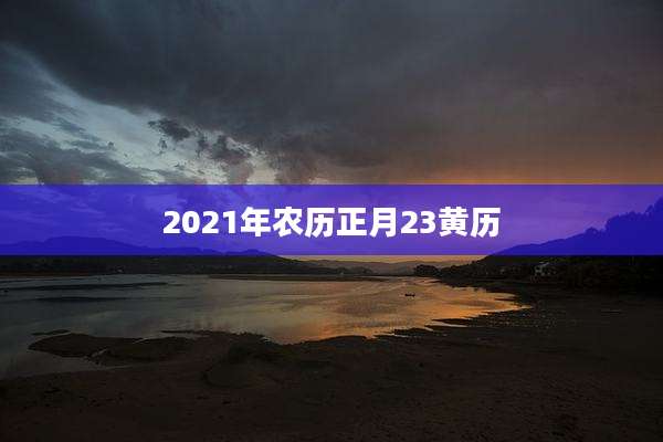 2021年农历正月23黄历