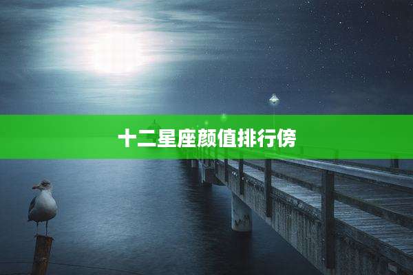 十二星座颜值排行傍