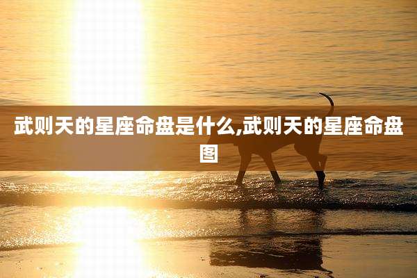 武则天的星座命盘是什么,武则天的星座命盘图