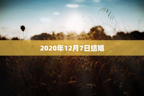 2020年12月7日结婚