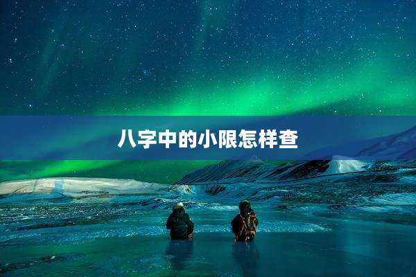 八字中的小限怎样查