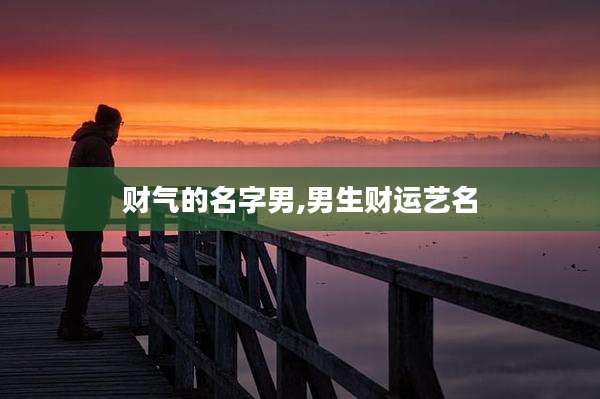 财气的名字男,男生财运艺名