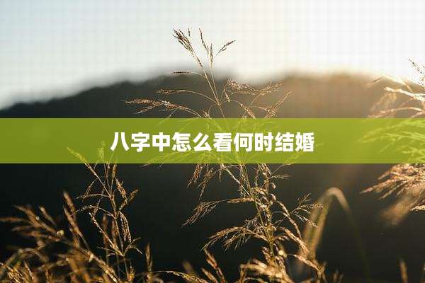 八字中怎么看何时结婚